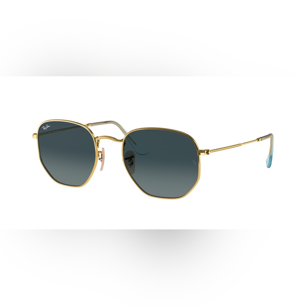 💕BNWOT💕 Ray Bans Blue and Gold Hexagonal Flat Lenses RB3548N